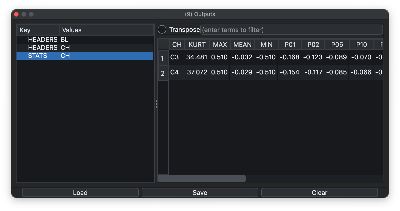 Script Output
