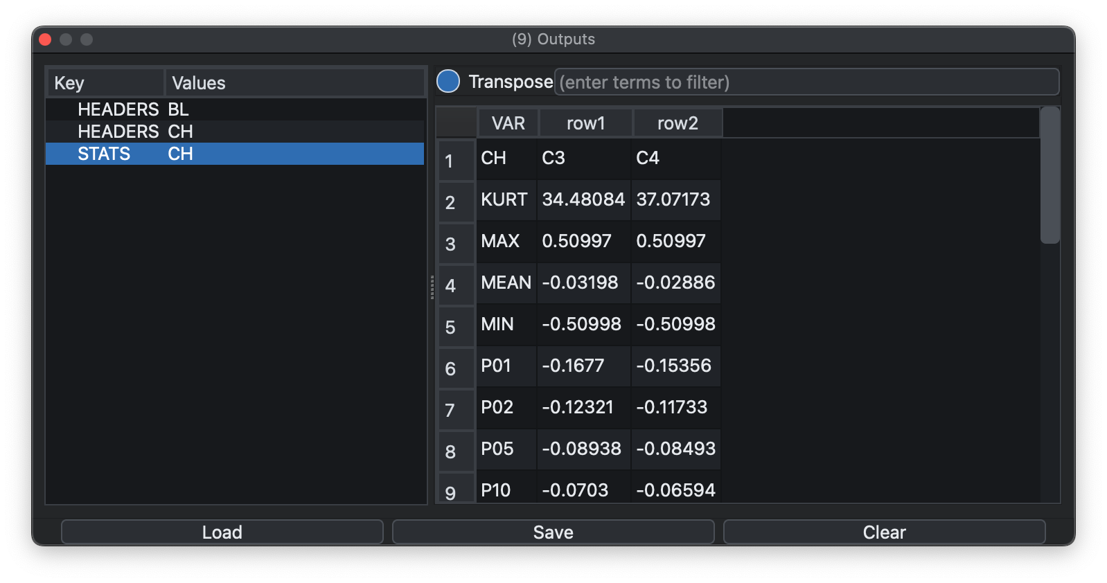 Script Output