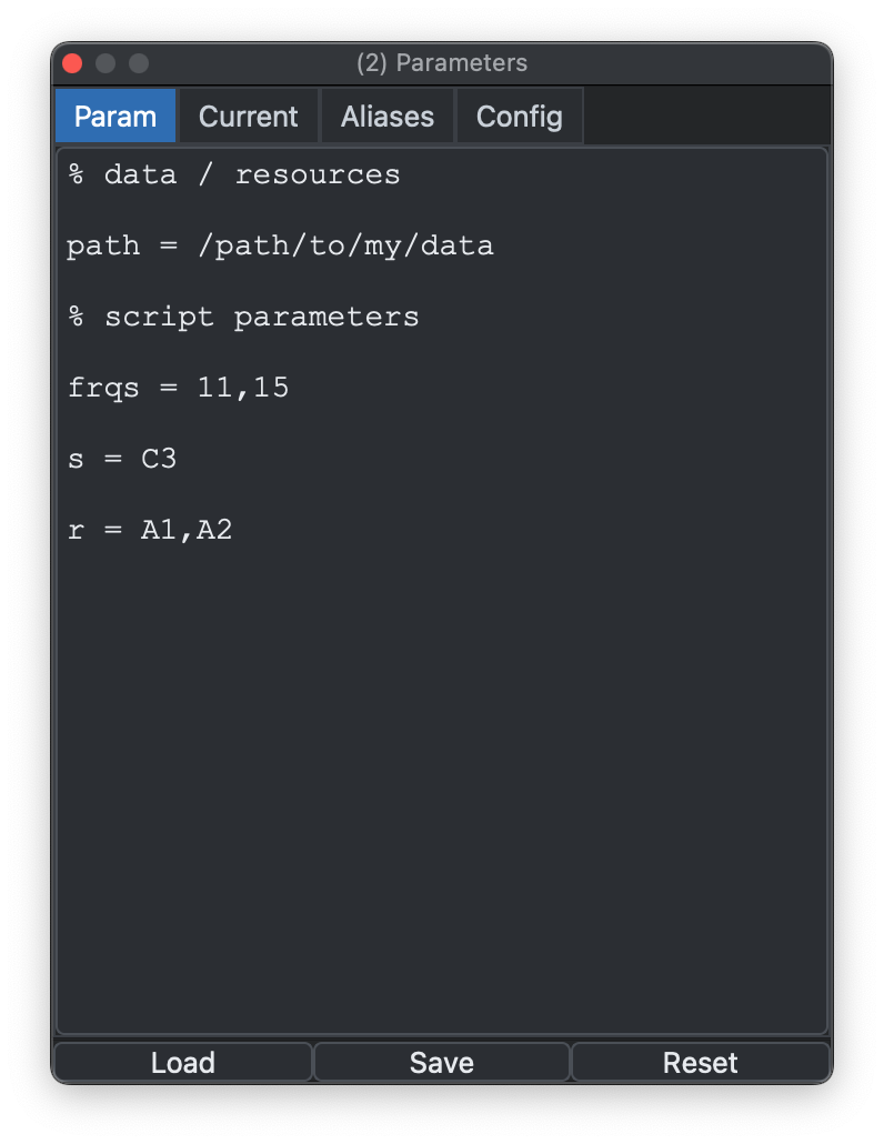 Parameters